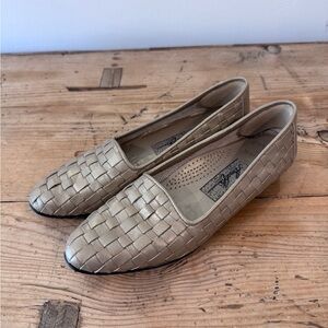Vintage Amalfi Woven Leather Loafers